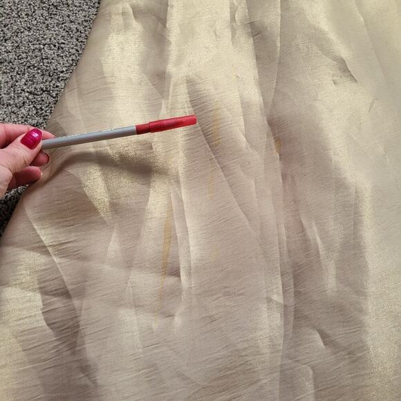 VTG Gold Evening Gown Sz 4 Formal Dress Short Sleeve 90s USA Old Hollywood Glam - Picture 13 of 15